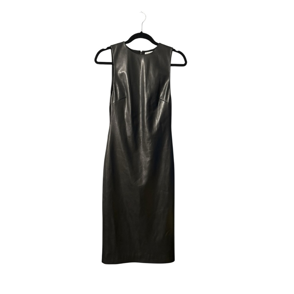 Alice + Olivia Faux Leather Midi Dress - Picture 2 of 8